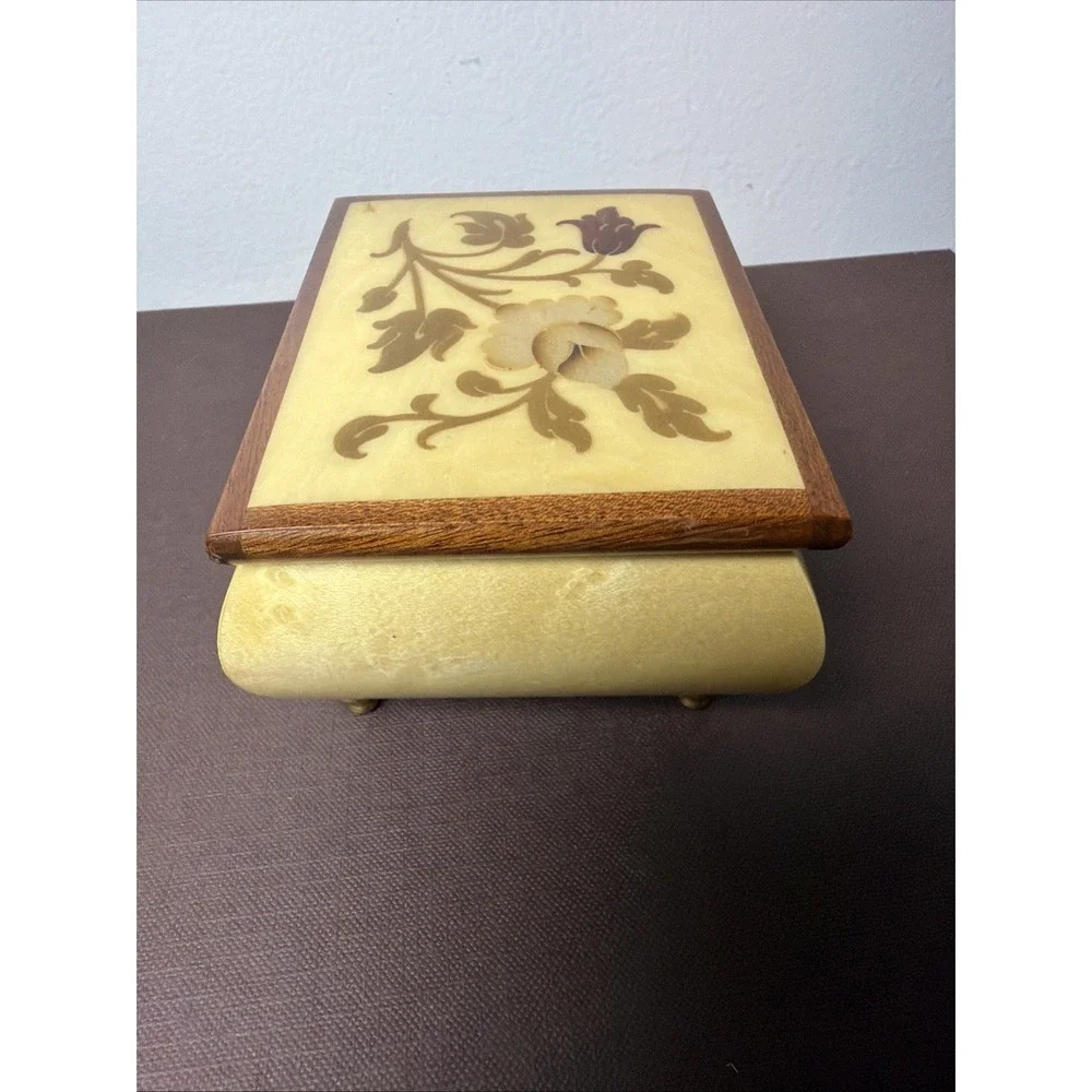Italian Floral Wood Inlay San Francisco Music Box Co 
